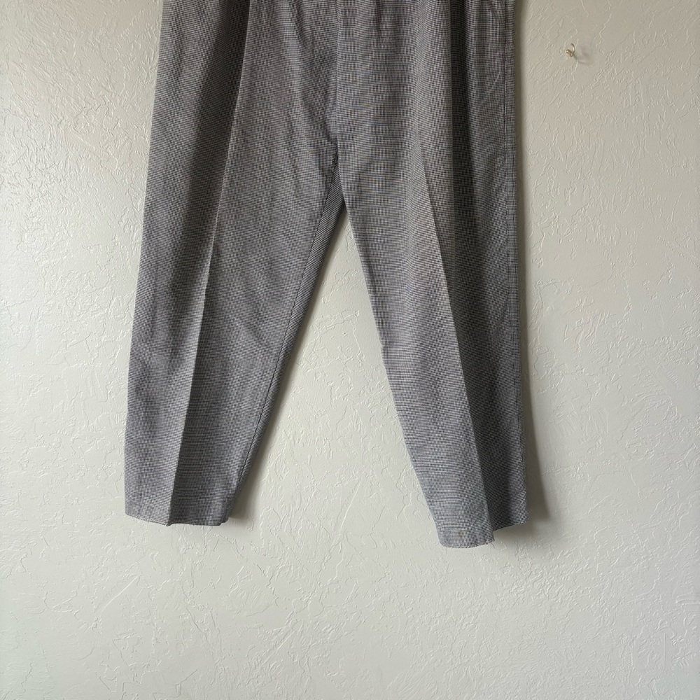 Vintage Checkered Cotton Black and White Trouser Pants 14P modern 12P - Picture 7 of 14